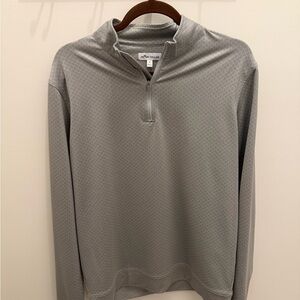 Peter Millar Light Gray Quarter-Zip Pullover